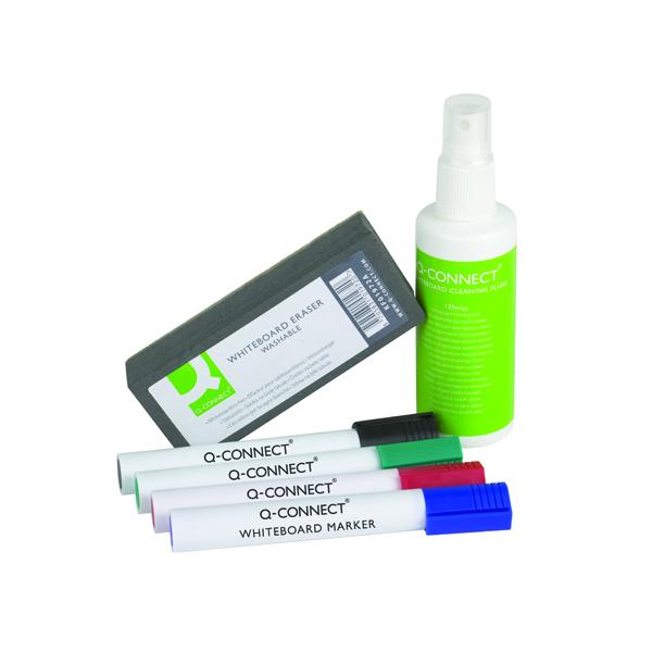 Q-Connect Economy Whiteboard Starter Kit (Includes pens, cleaning fluid and wiper) KF10690