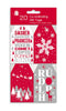 Pack of 20 Coordinating Cosy Christmas Design Gift Tag With Metalic String