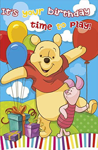 Winnie the pooh It's Your Birthday Time To Play Greeting Card