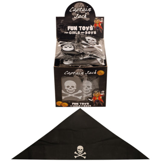 Pirate Bandana 74X29Cm Black With Skull Child (48 Pack)