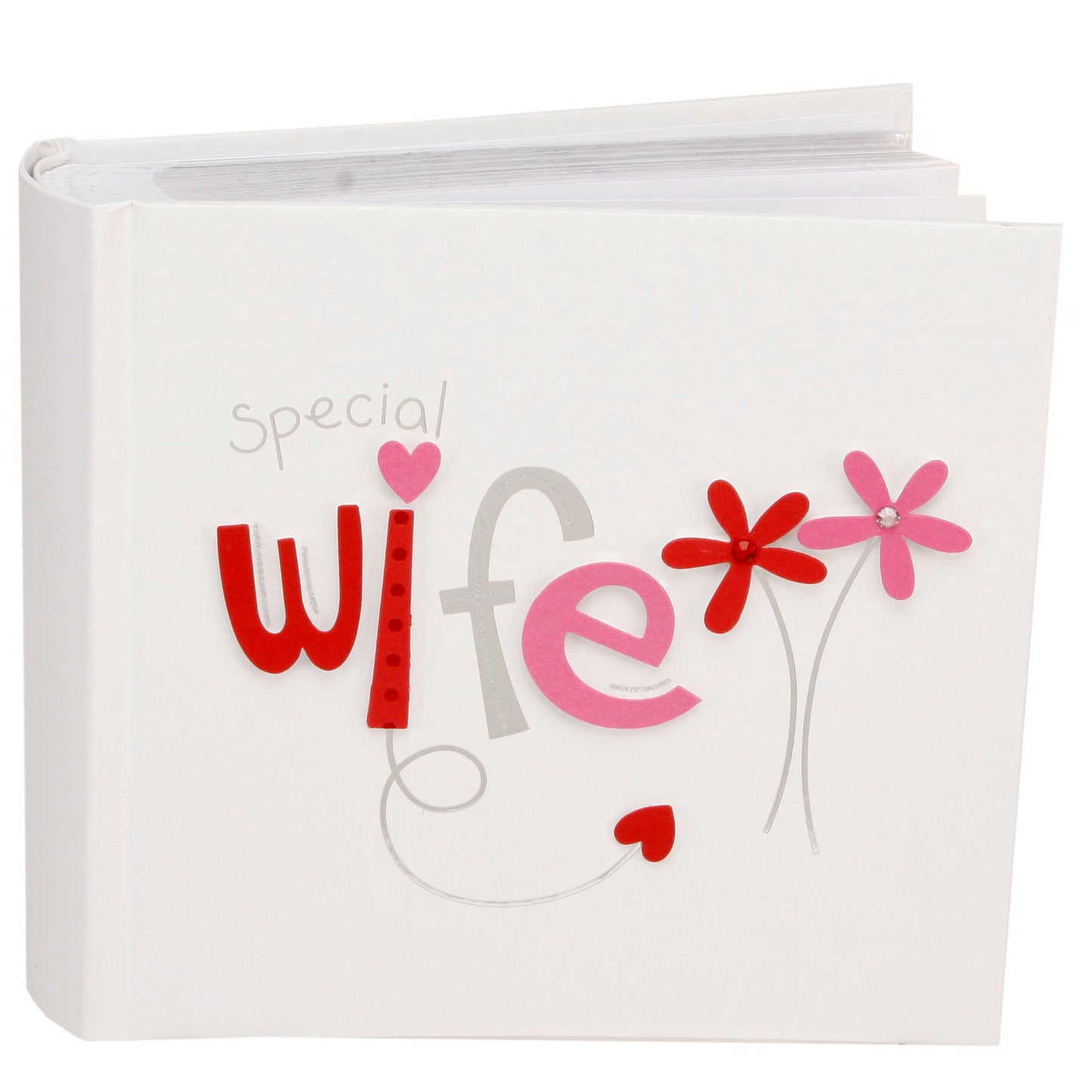 Special Wife Photo Album 3D Lettering Glitter Effect