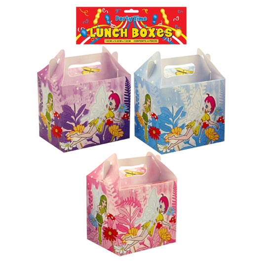 Pack of 6 Fairy Design Lunch Boxes