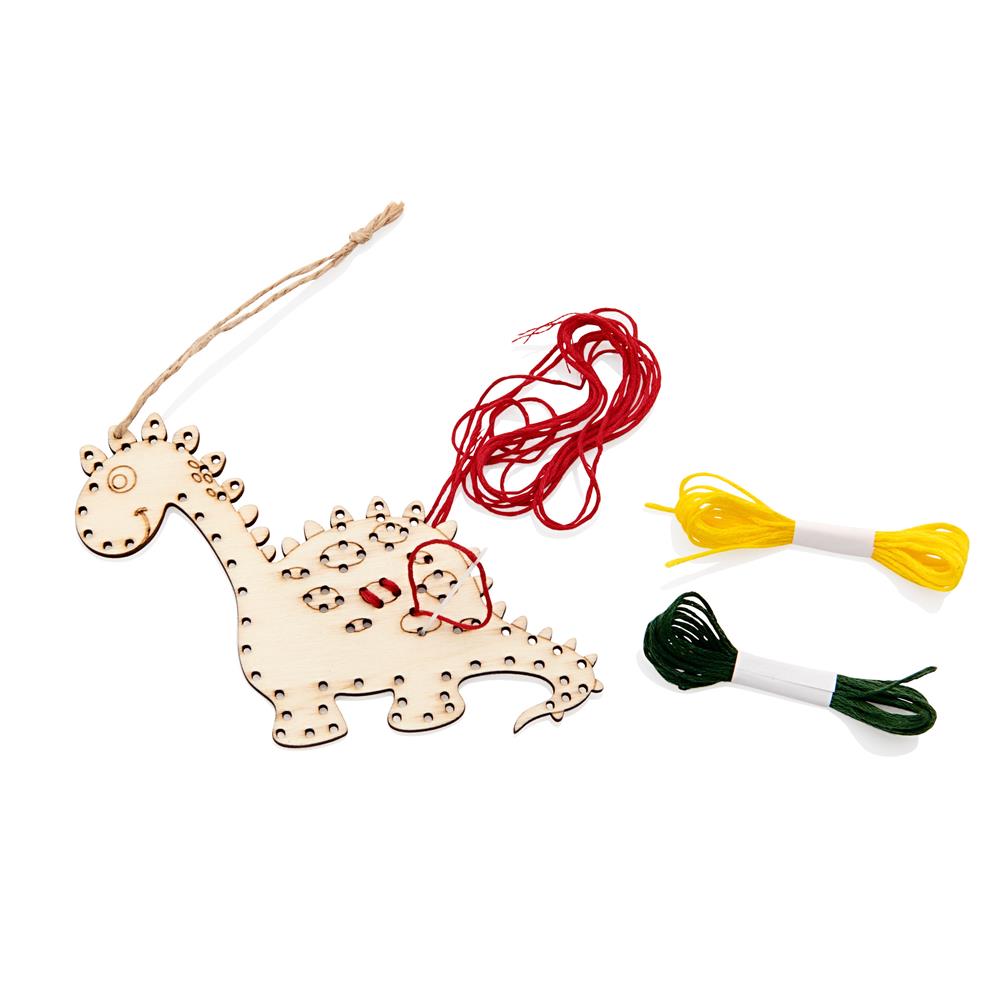 Dino Design Wooden Threading Kit by Crafty Bitz