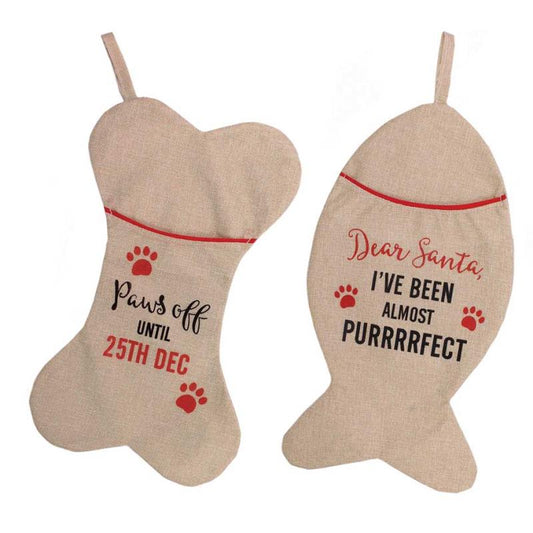 Dog or Cat Hessian Stocking