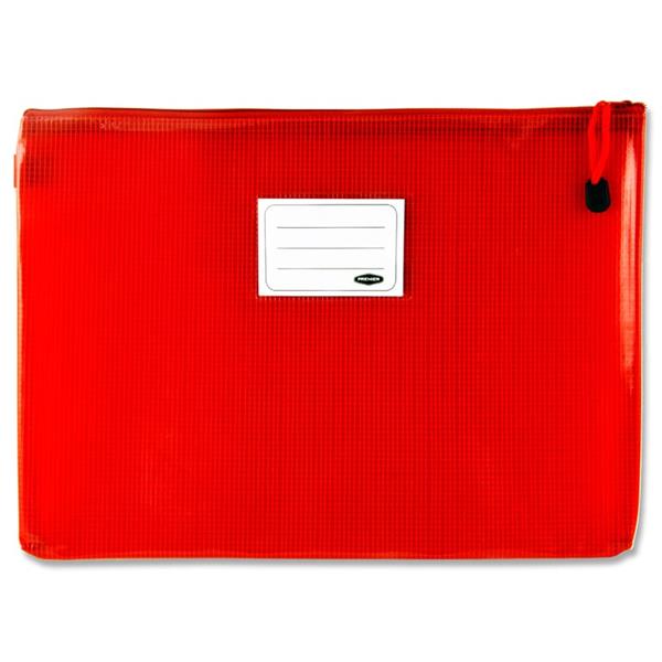 A4+ Extra Durable Ketchup Red Mesh Wallet by Premto