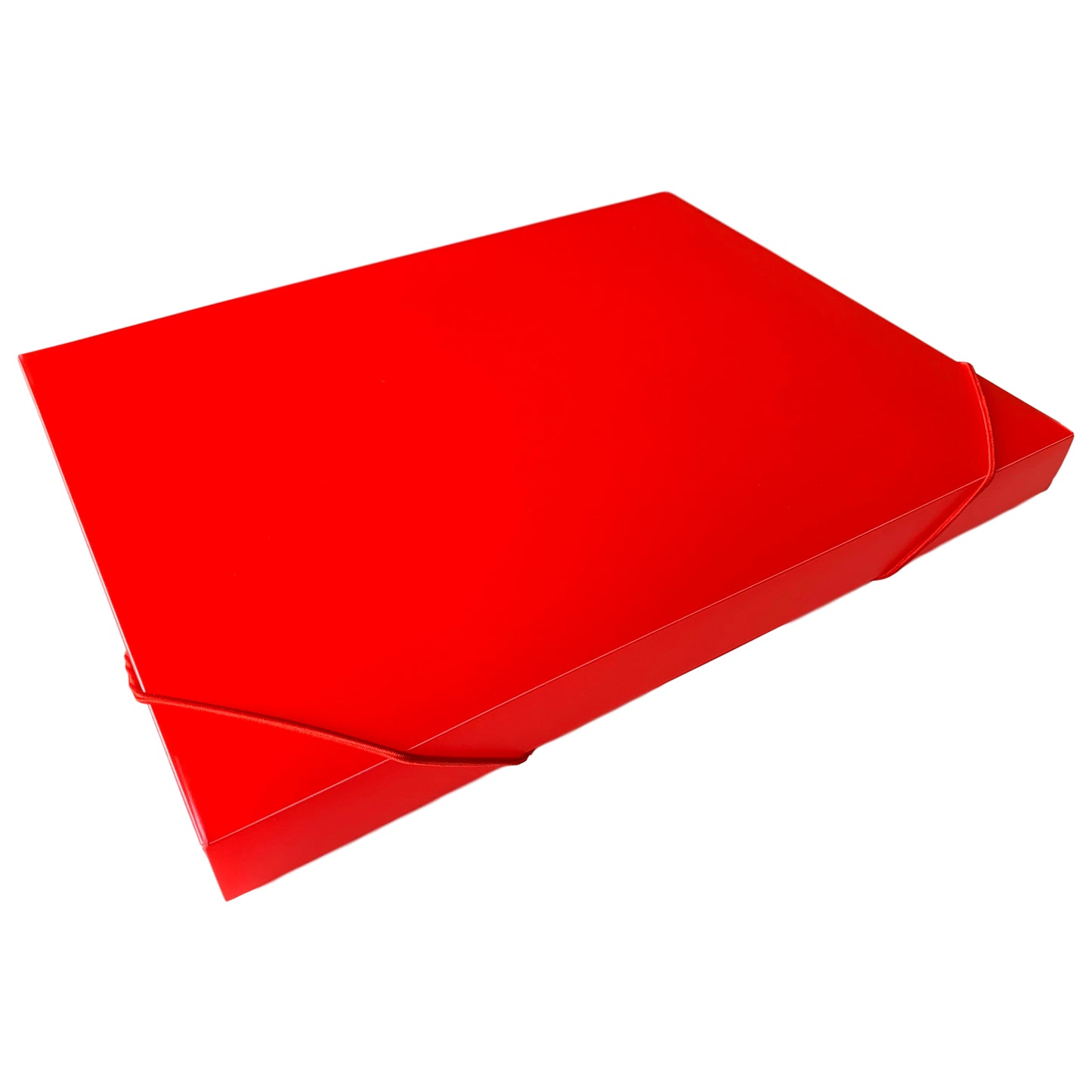 A4 Clearview Red Box File with Elastic Closure