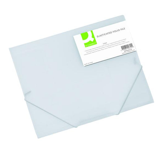 Q-Connect Elasticated Folder 3 Flap A4 Clear KF02315