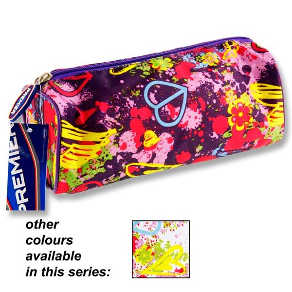 Heart Splash Design Round Pencil Case by Premier