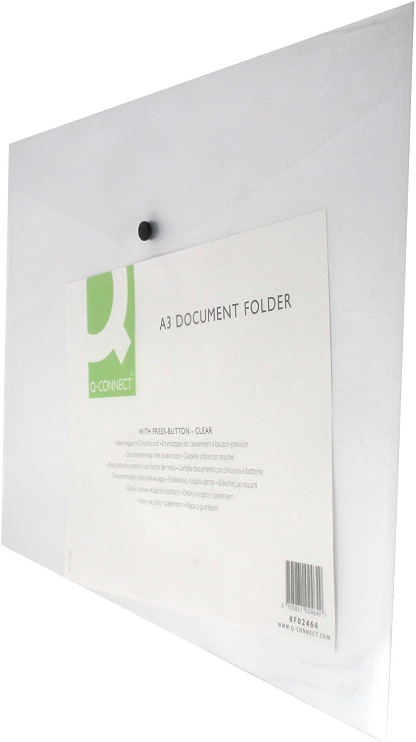 Pack of 12 A3 Clear Polypropylene Document Folders