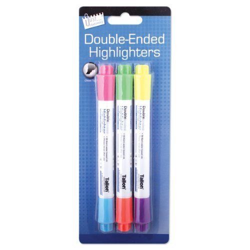 3 Double-Ended Highlighters  6 Colours