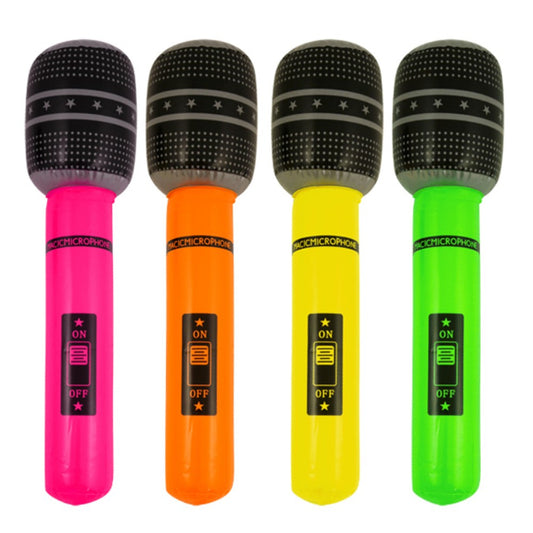 Inflatable Microphone 40Cm Neon Colours