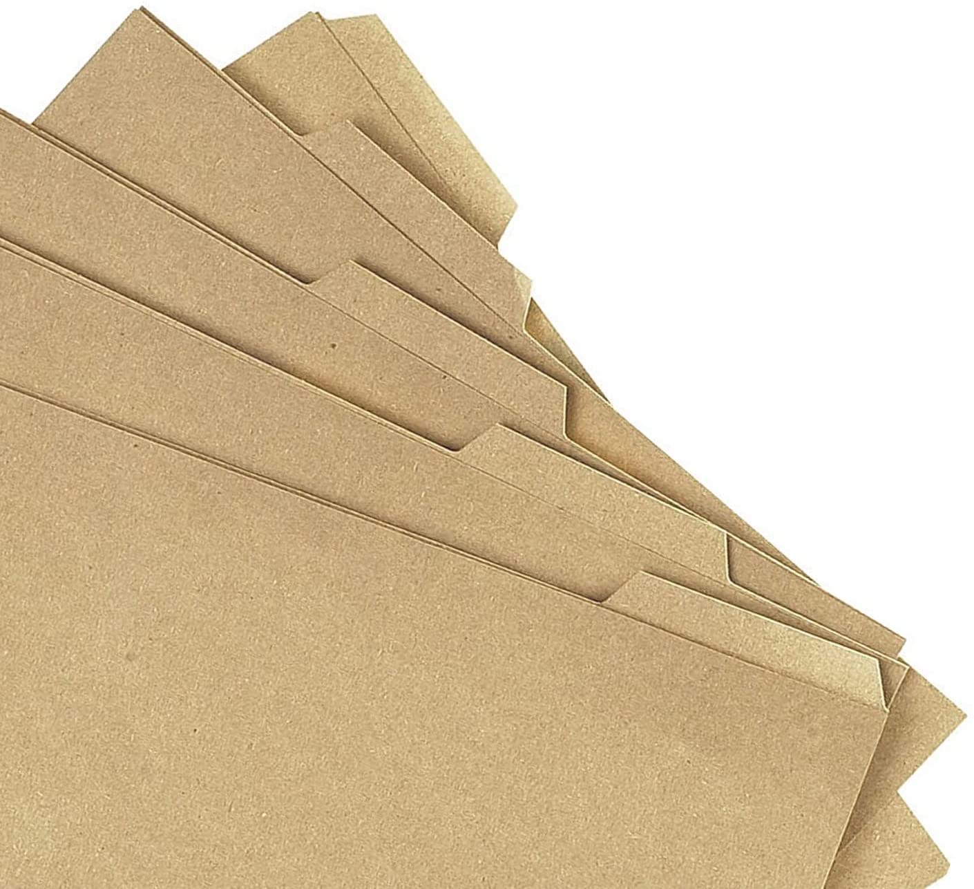 Q-Connect Kraft Tabbed Folder 170gsm 356x240mm Buff (Pack of 100) KF01578