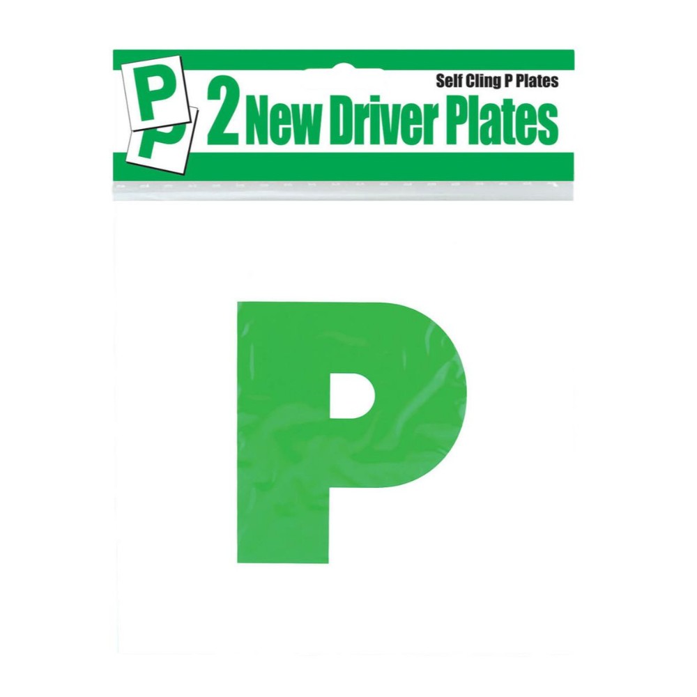 2 Self Cling Green P Passed Plates