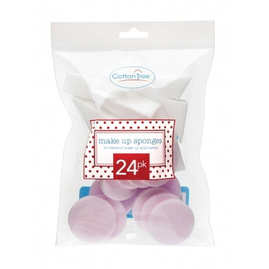 Pack of 24 Cotton Tree Make Up Sponges