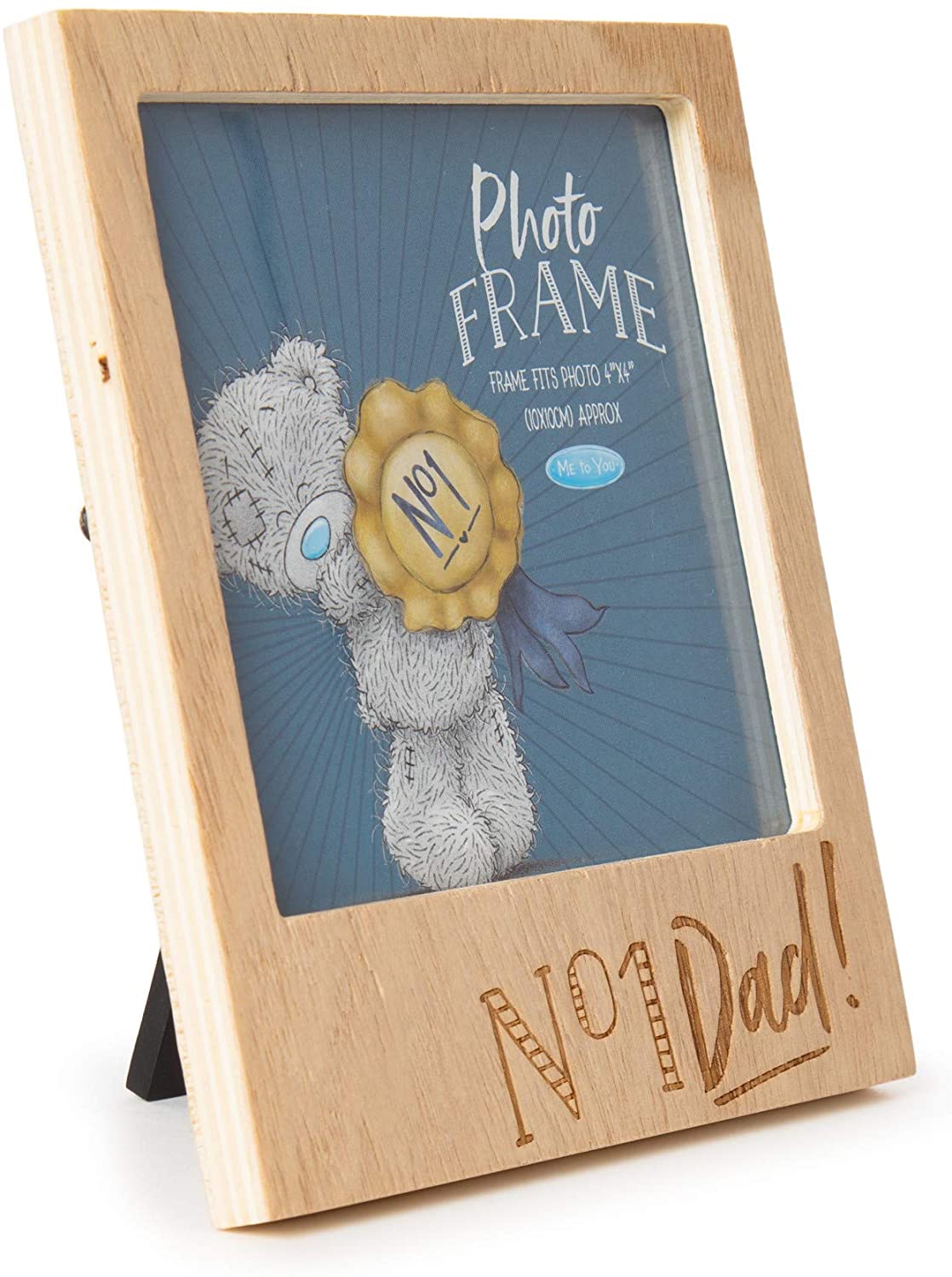 No1 Dad Tatty Teddy Wooden Photo Frame