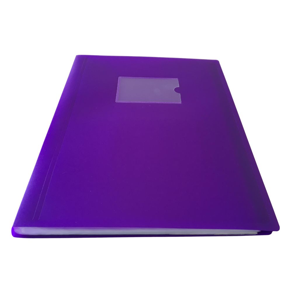 A4 Purple Flexible Cover 60 Pocket Display Book