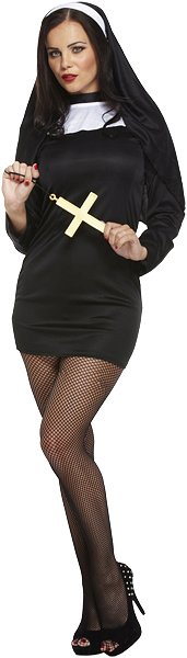 Adult Sexy Nun Fancy Dress Costume