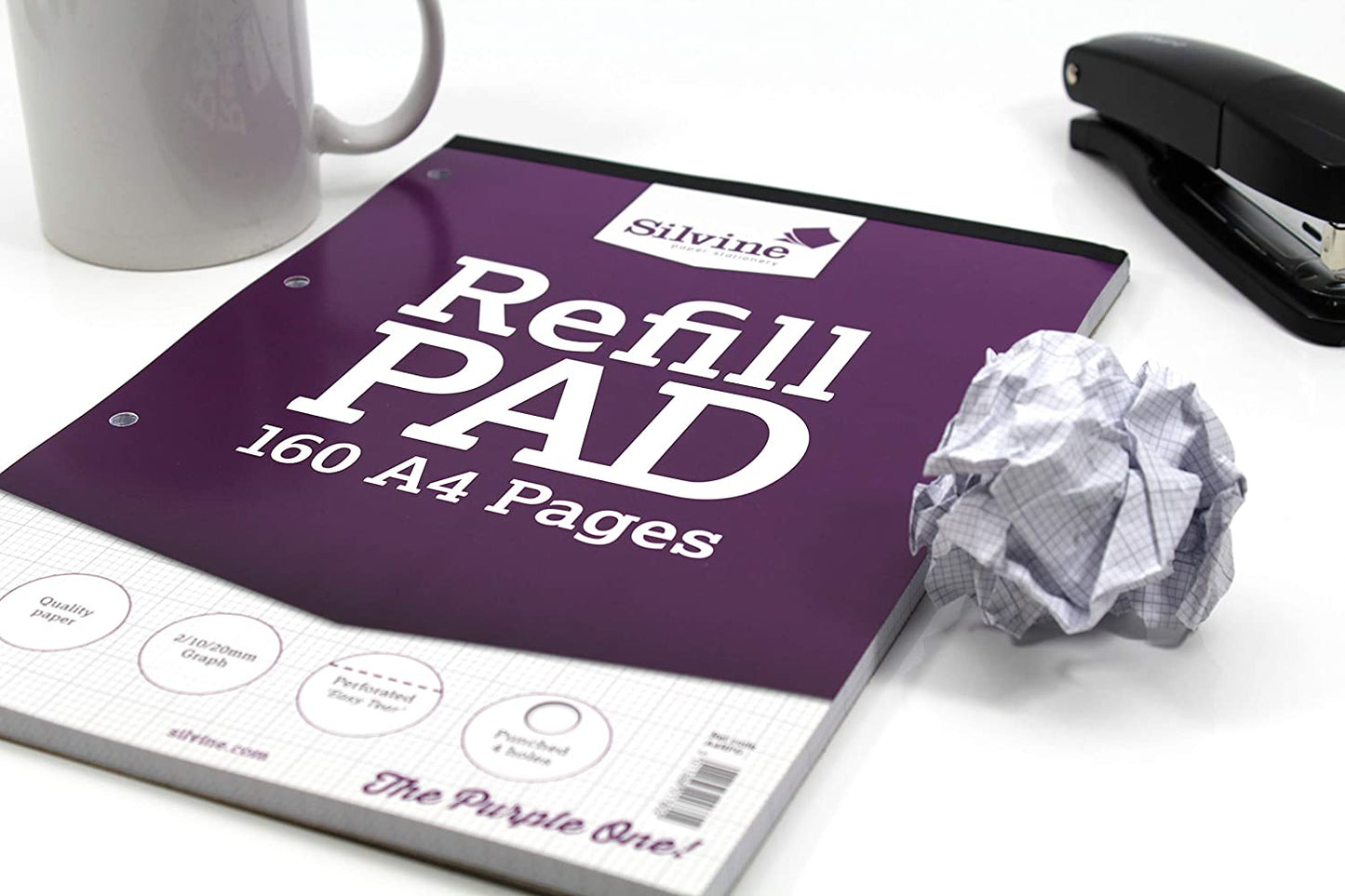 160 Page A4 Purple Refill Pad (210 x 297mm)