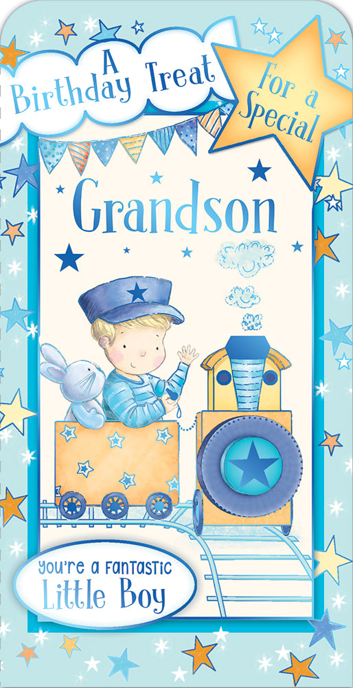 A Birthday Treat For a Special Grandson Luxury Gift Money Wallet Card