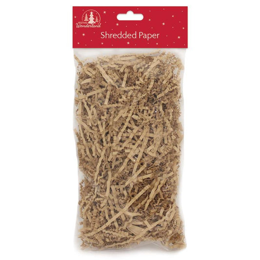 Christmas Kraft Brown Shredded Tissue Paper