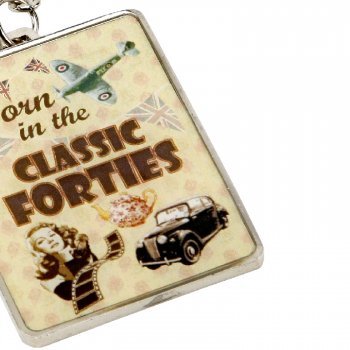 Born in the Classic Forties Keyring, Gift