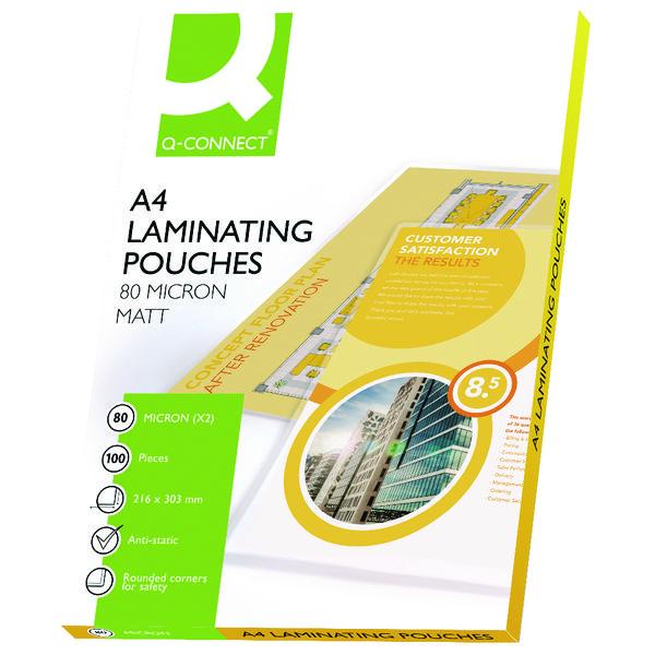 Pack of 100 Matt A4 Laminating Pouches 160 Micron