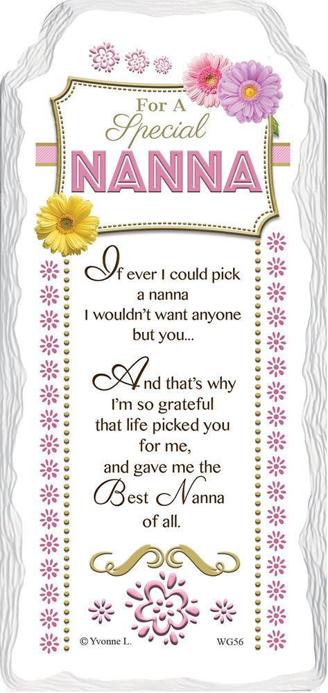 For a Special Nanna Sentimental Handcrafted Ceramic Plaque