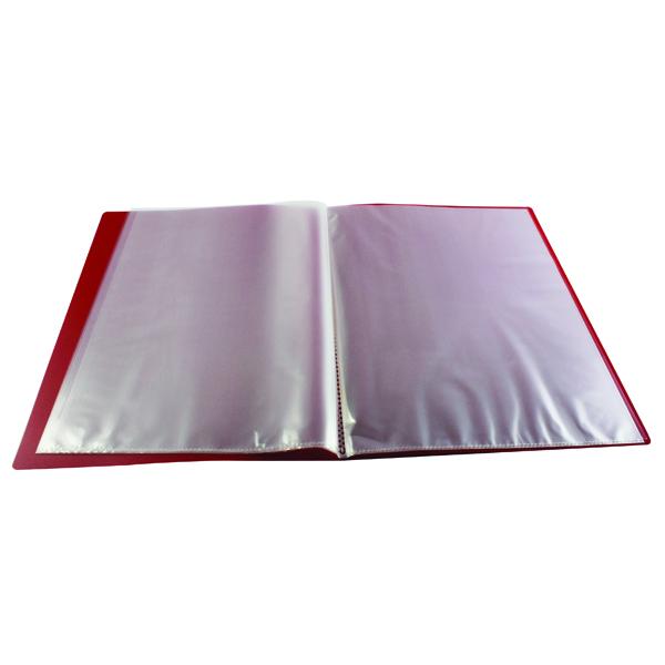 Q-Connect Polypropylene Display Book 10 Pocket Red KF01246