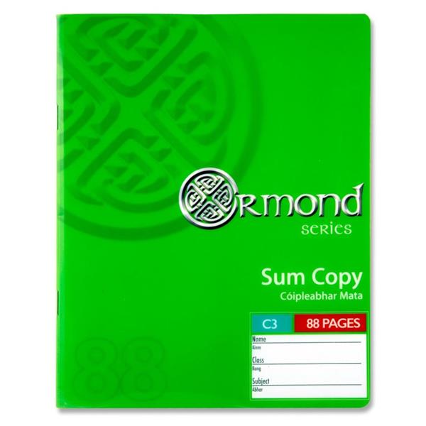 88 Pages C3 Durable Cover Sum Copy Exercise Book by Ormond