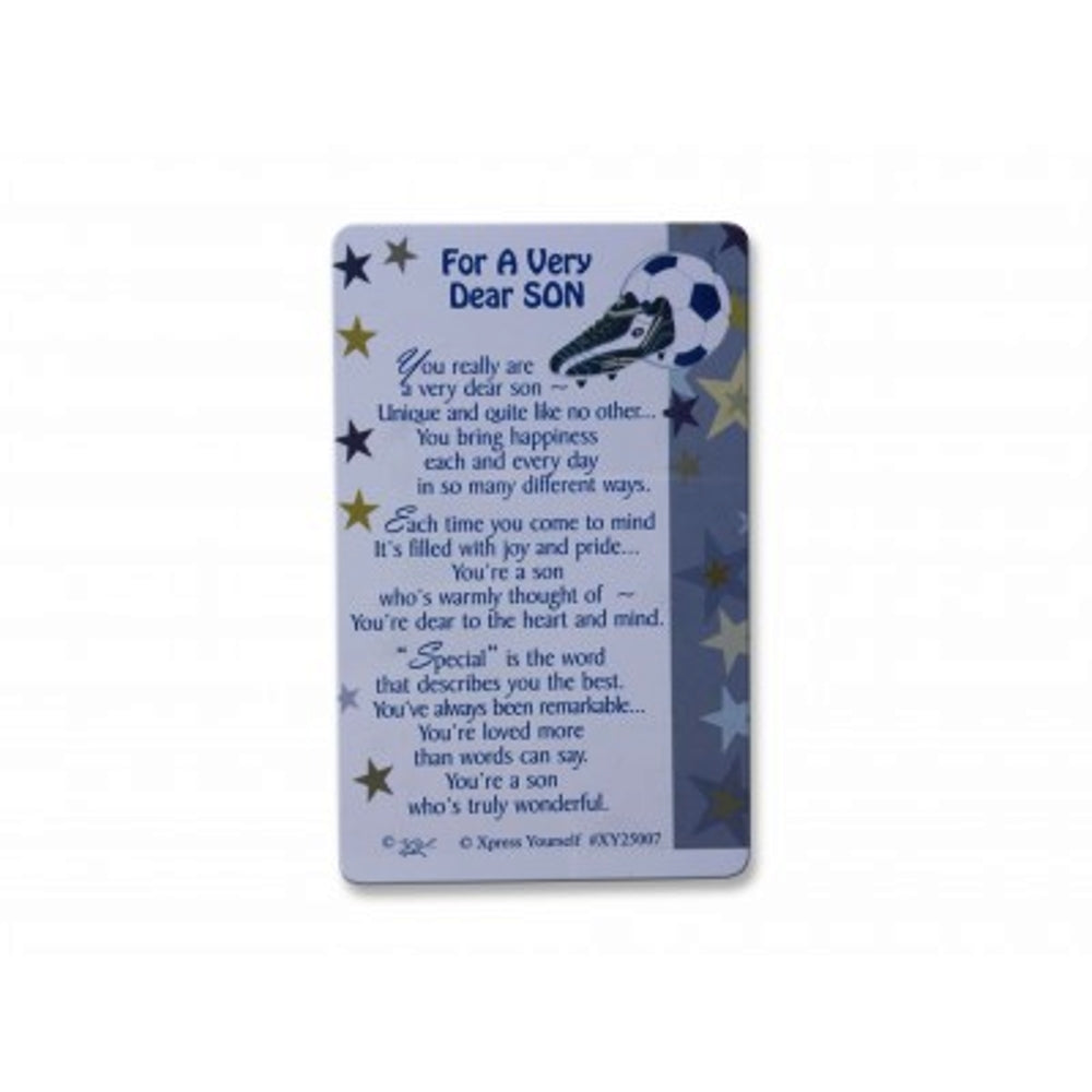 Dear Son Keepsake Wallet Purse Card