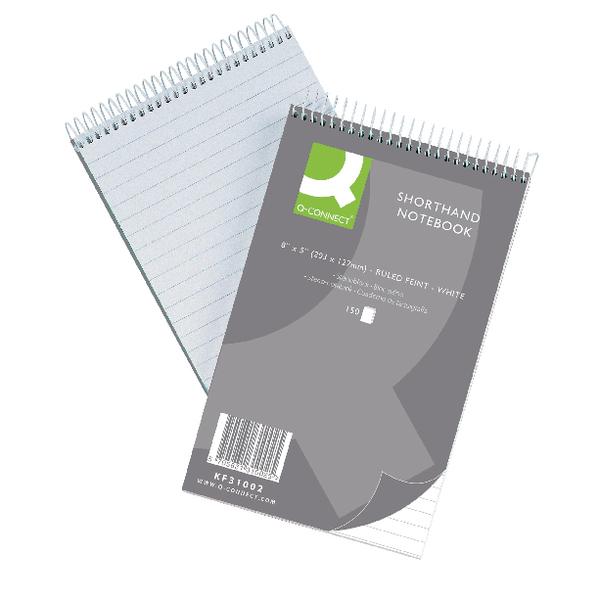 Pack of 10 Feint Ruled Shorthand Notebooks 300 Pages 203x127mm