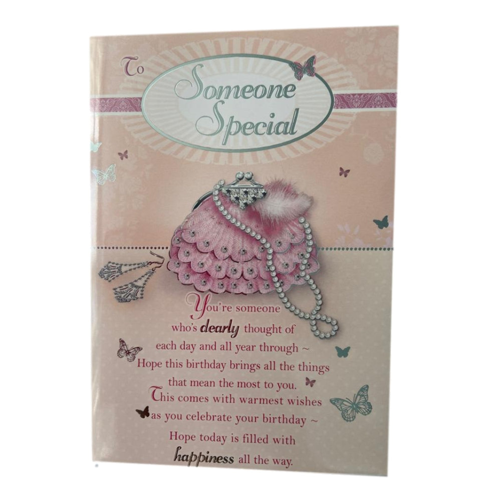 Someone Special Pink Purse Design Birthday Card