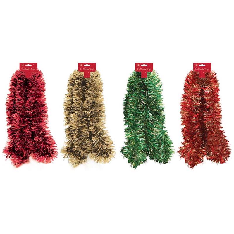 Single 2m Chunky Traditional Christmas Tinsel