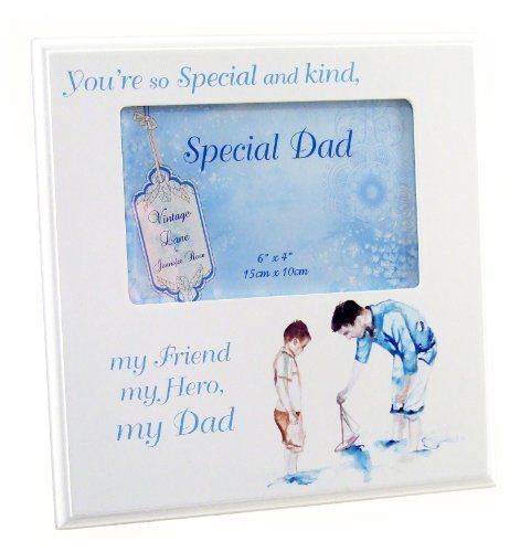 Vintage Lane By Jennifer Rose Frame Dad & Boy 6" x 4" In a Gift Box