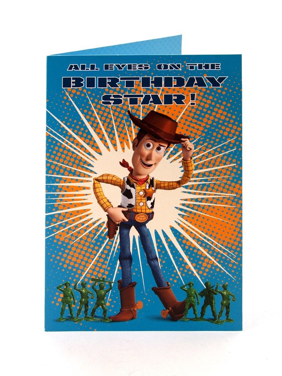 disney toy story woody birthday star ! birthday card