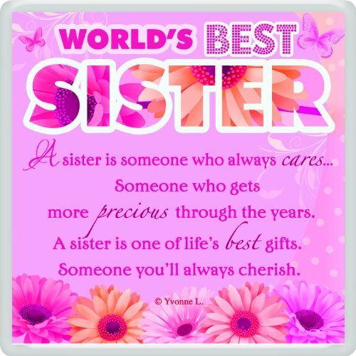 World's Best Sister... Sentimental Fridge Magnet - Christmas, Birthday Gift