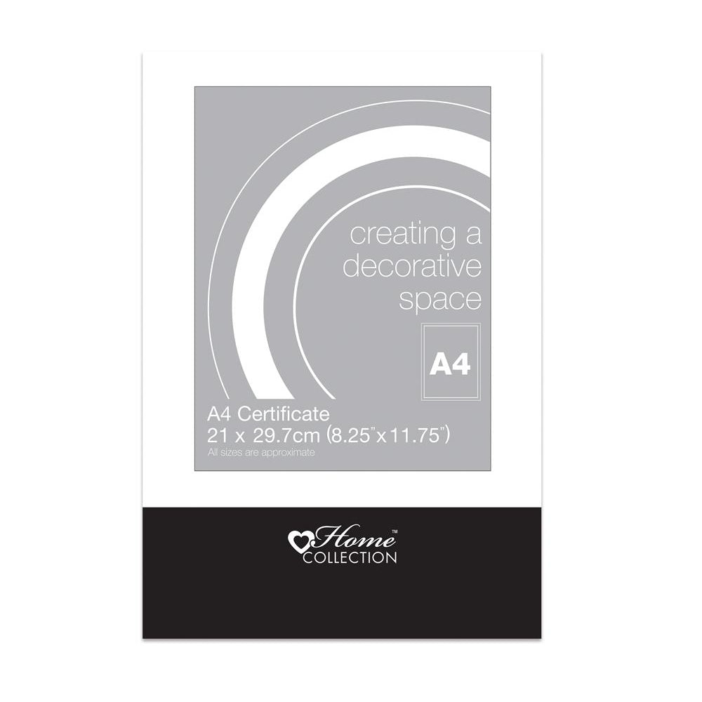 A4 Certificate Glass Clip Frame by Home Collection