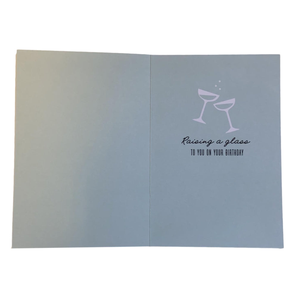 For Her Raising A Glass Birthday Card