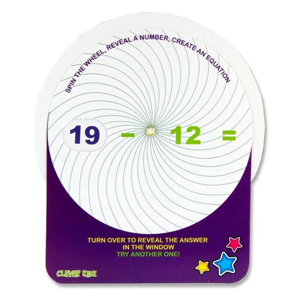 Pack of 12 Addition & Subtraction Maths Wheel by Clever Kidz