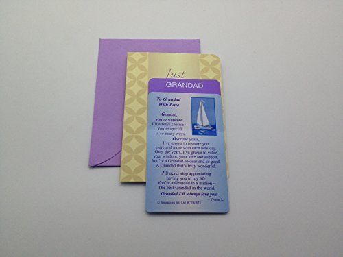 To Grandad With Love...Wallet Card (Sentimental Keepsake Wallet / Purse Card)