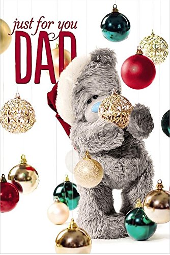 3D Holographic Just For You Dad Me to You Bear Tatty Teddy Christmas Card