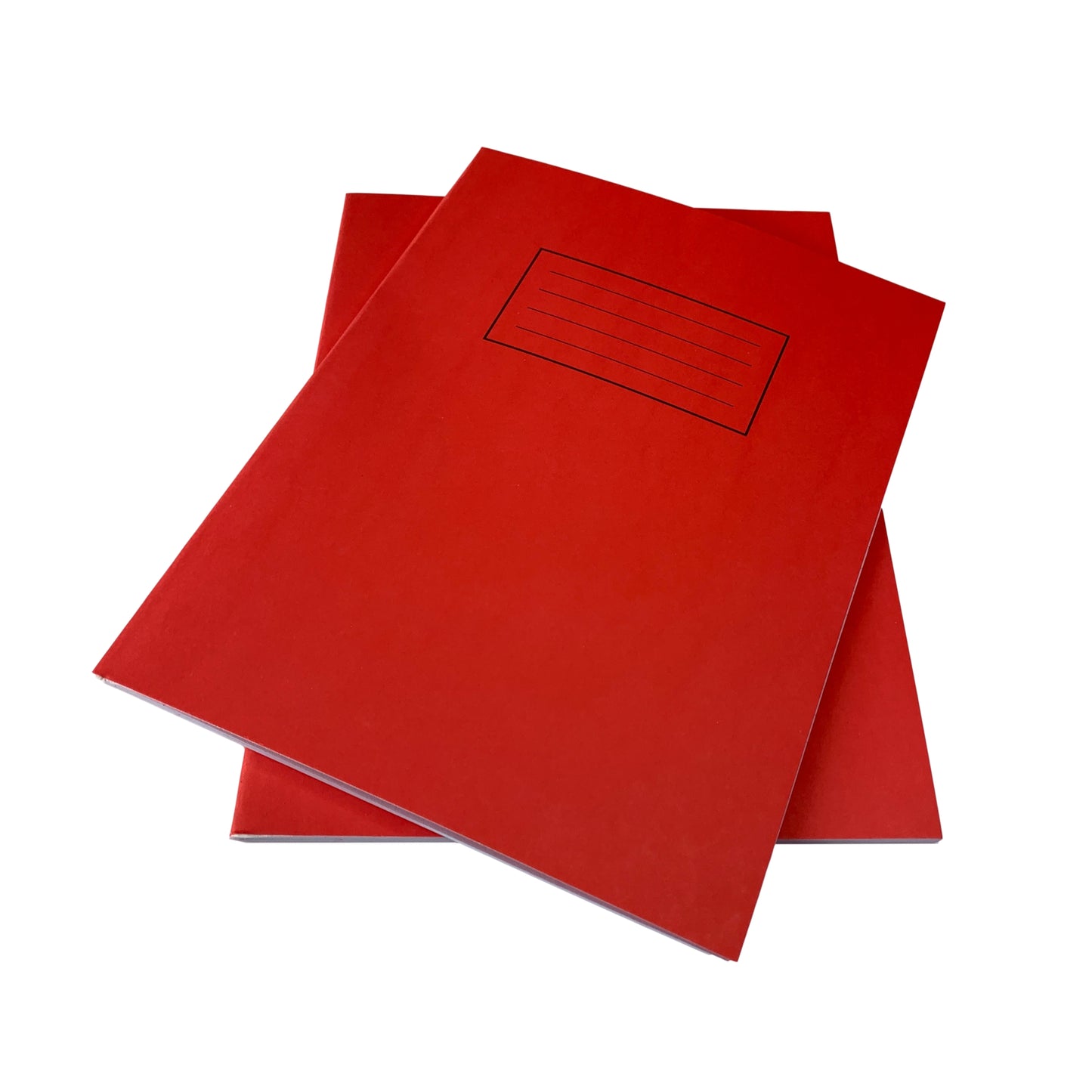 Pack of 50 Janrax 9x7" Red 80 Pages Feint and Ruled Exercise Books