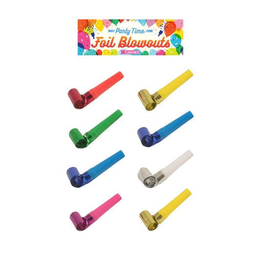 Pack of 8 Party Foil Blowouts