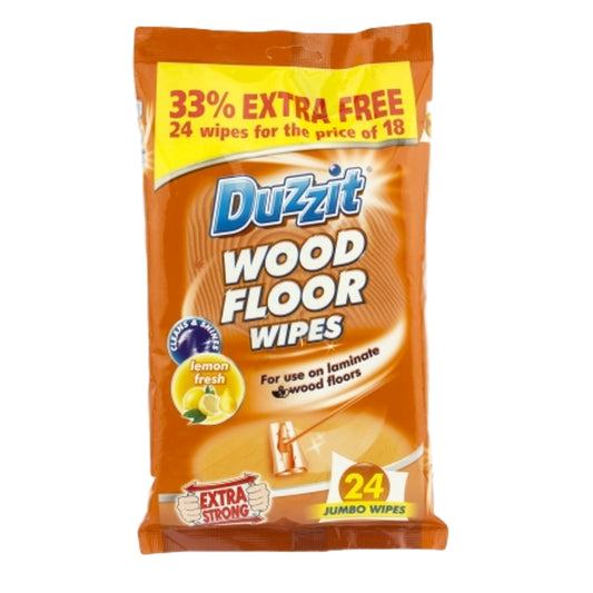 Pack of 24 Duzzit Wood Floor Wipes