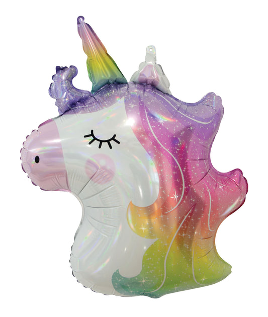 Unicorn Head Design Jumbo Foil Balloon