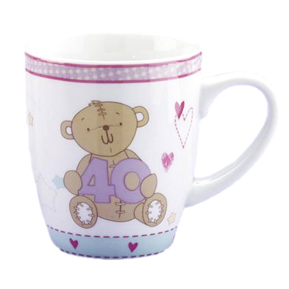 Button Corner Mug - 40th Birthday