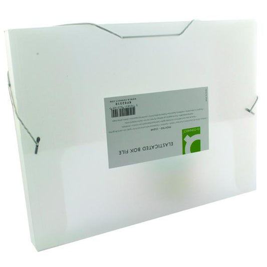 Q-Connect Elasticated Folder 25mm A4 Clear KF02310