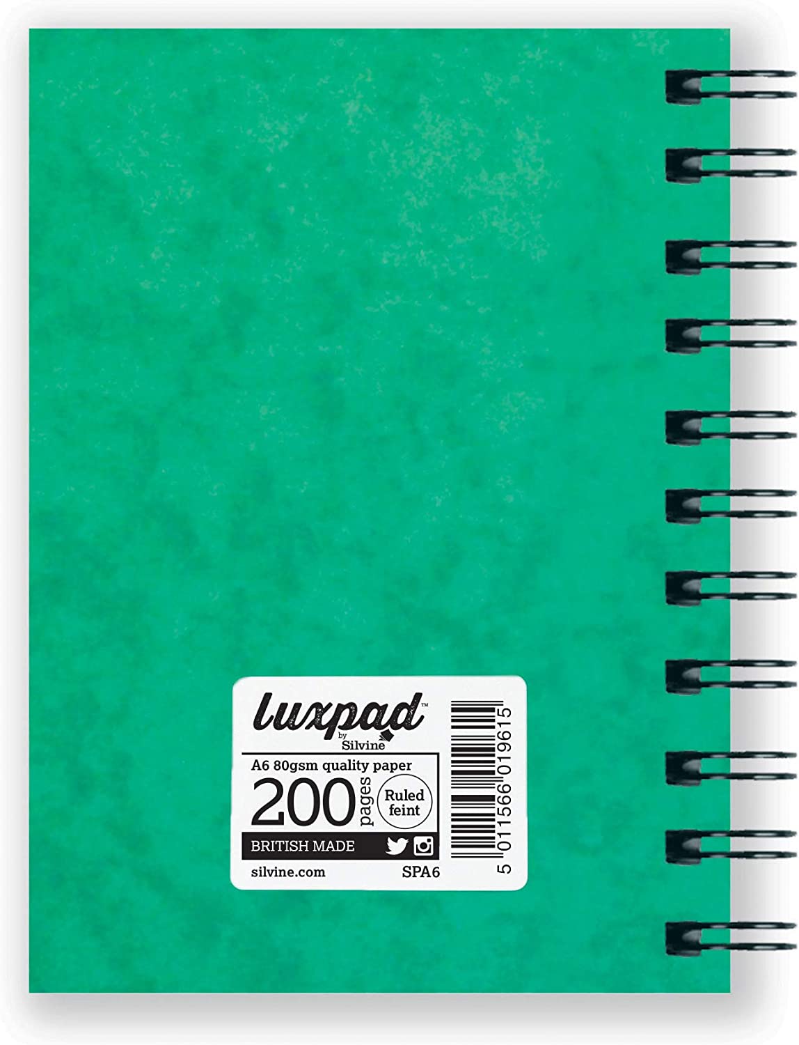 A6 200 Feint Ruled Pages Twin Wire Hardback Notebook