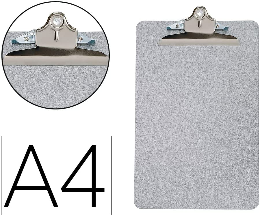 Grey Metal Foolscap Clipboards by Q-Connect