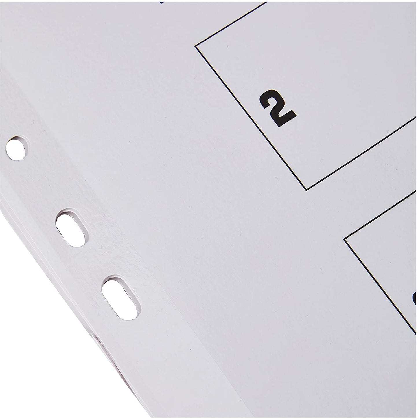 A4 White 5-Part Multi-punched Reinforced Board Multi-Colour Blank Tabs Index